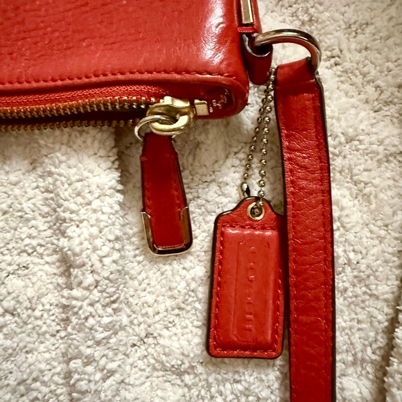 Coach Red Leather Crossbody Bag - Picture 6 of 12